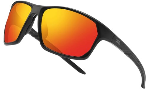 ULTR Sonnenbrille für Herren und Damen – Sport Sonnenbrille für Herren Polarisiert mit UV 400 Schutz – Leichte Sportbrille mit verspiegelten Gläsern und Anti-Slip-Pads