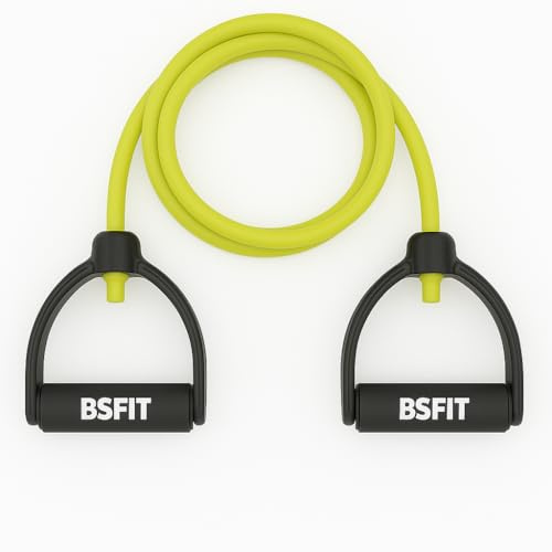 bsfit Bandas elásticas con Asas BSFIT, Gomas elasticas musculacion con Agarre, elástico de Resistencia, Cinta estiramientos, Goma Elastica con Agarre, Goma Gimnasia piernas.
