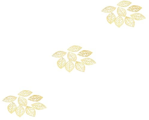 TEHAUX 300 Stk Blatt-anhänger-charms Haarnadeln Zubehör Halsband Für Damen Eisenscheibe Filigrane Blätter Bezaubern Blattanhänger Basteln Diy Tiara Braut Metall Material