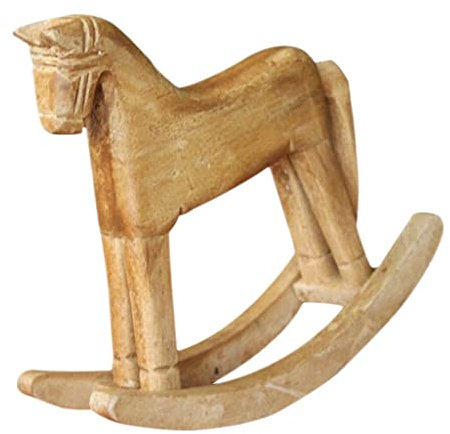 kowaku Holz Schaukelpferd Kreatives Design Tierfigur Dekoration