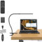 Mojimdo 77 LED Dimmable Desk Lamp with Remote [3 Colour Temperatures & 5 Brightness Levels] 40cm Flexible Gooseneck with USB Charger, Easy Clip on Reading Light, Led Table Lamp, Work Lamp for Home