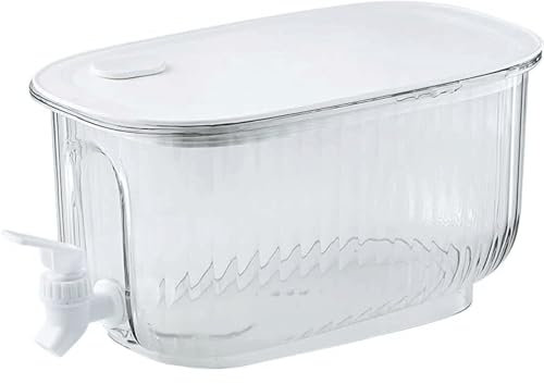 ZQNDFAC Dispensador de Cerveza Dispensador de Bebidas de 4L/135OZ, dispensador de Bebidas de PP Transparente con Grifo, Jarra de té Helado, hervidor de Nevera para Cerveza/Licor/Jugo Regalo