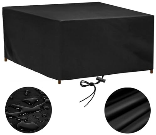 Abdeckung Gartenmöbel Winterfest 155x130 Gartenmöbel Abdeckung Wasserdicht Multi Größe Abdeckplane Gartenmöbel Gartentisch Abdeckung Schutzhülle Gartenmöbel Abdeckhaube für Möbelsets, 155x130x74cm