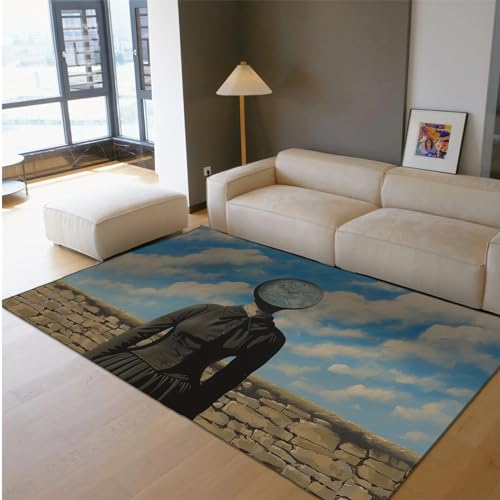 LANDERSION Surrealismus Großflächenteppich Fantasie Menschen Fußmatte Moderne Kreativität Innenteppich Weicher waschbarer Teppich für Wohnzimmer Waschküche 120x170cm