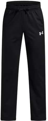 Under Armour Boys' Brawler 3.0 Tapered Pants, (001) Black / / White, Youth Medium