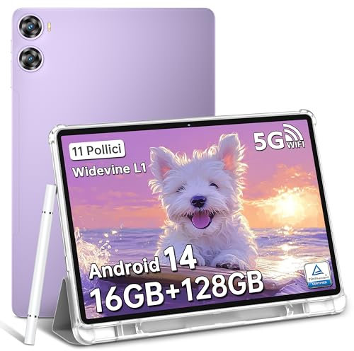 OUKITEL OT9 Android 14 WiFi Tablets - 16(4+12) GB RAM+128GB ROM (1TB TF), 8000mAh 11 Zoll Octa-Core Tablets,13MP/5MP Kamera, BT5.0