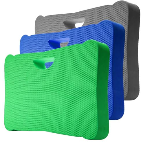 ZENFUN Kniematte, strapazierfähig, dicker Schaumstoff, stoßdämpfende Pads, hochdichte Premium-Kniepolster für Yoga-Übungen, Schaumstoff-Kniematte, Gartenkissen, wasserdicht, 3 Stück
