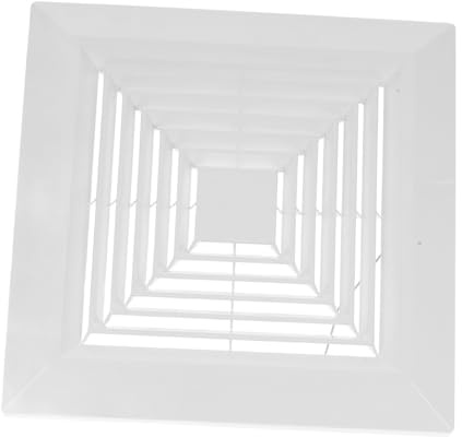 HYTROVE Bathroom Exhaust Fan Cover with Springs 9.69 X 9.69 in Ceiling Fan Grille Replacement Part Wall Mounted Vent Cover for Ventilation Air Diffuser Dust and