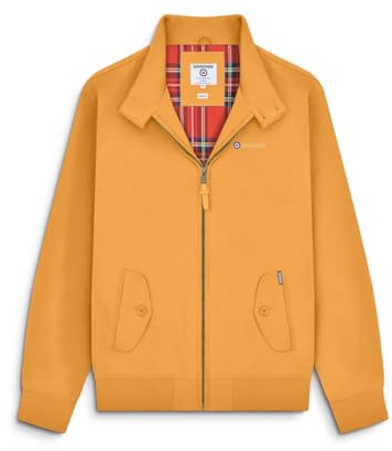 Lambretta - Chaqueta Harrington de Resistente al Agua para Hombre (L) (Mostaza)