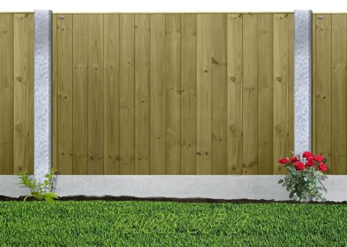 Ultimate Vertical T&G Pack of 4 6x4ft (W: 6ft x H: 4ft) Capped Decorative Garden Fence Panel Fully Framed Strong Treated Interlocking Tongue & Groove Smooth Boards Width 1828mm x Height: 1200mm