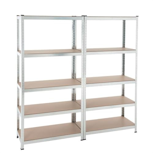 RILOOP Lagerregal Steckregal Werkstattregal 2X 180x90x40 cm Kellerregal Schwerlastregal