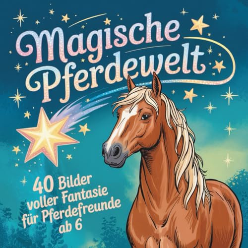 Magische Pferdewelt 40 Bilder voller Fantasie für Pferdefreunde ab 6 Jahren: 40 Ausmalbilder, 40 Geschichten - eine Welt voller funkelnder Sterne, ... Liebe und Fantasie zu Pferden, ab 6 Jahren.