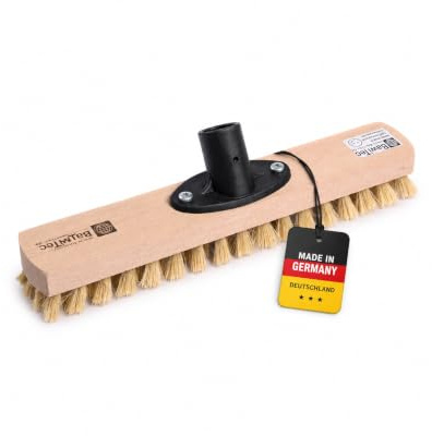 Kompakter Schrubber Wischer 30cm Lang weiche Fibre Borsten ohne Stiel | Bodenschrubber, Schmale Form, mit QuickFix-Stielhalter, für Standardstiele 23-24mm