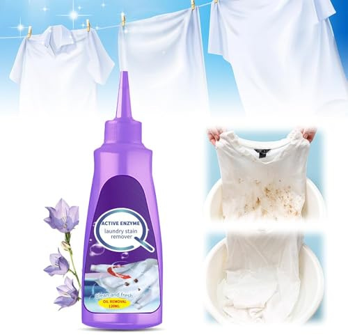 Detachant Textile Puissant, 2026 Nouveau Enzyme Active Détachant Lessive Liquide, Professionnel Nettoyant Lave Linge Stain Remover pour Tous Les Textiles (1 PCS)