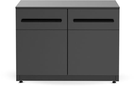 Cozze® Elements Utekök 90 – låg modul för 900-serien med värmetålig stålbänkskiva, galvaniserat & pulverlackerat stål, justerbara fötter, 68 x 90 x 60 cm