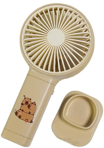 Generico Ventilador portátil, simpático ventilador personal portátil, USB recargable, silencioso y potente, gadget de escritorio, de viaje para niños y mujeres al aire