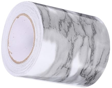VICASKY Modanatura Adesiva Flessibile in Pvc Effetto Marmo per Battiscopa Autoadesivo, Decorazione Elegante per Corridoi D'ingresso e Pareti Tv, Facile da Applicare