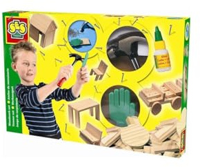 SES Creative 00943 Woodwork Set, Beginner's Crafting Kit for Kids