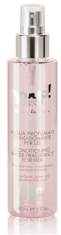 YUUP! - Agua perfumada acondicionadora para perros y gatos, sin alcohol, PARA ELLA, 150 ml, perfume de larga duración con notas de Vainilla, Jazmín y Almizcle Blanco