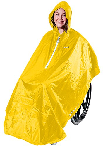 GOTITA – Der Poncho für den Rollstuhl – Der vielfältig einsetzbare Regenschutz für den Rollstuhl – einfache Handhabung, leichtes An- und Ausziehen – italienisches Design (Gelb)