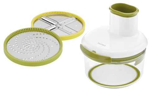 Tefal K1659004 - Affettatrice manuale per verdure, carote, cetrioli, zucchine, patate, cipolle, funghi, mele, dischi in acciaio inox
