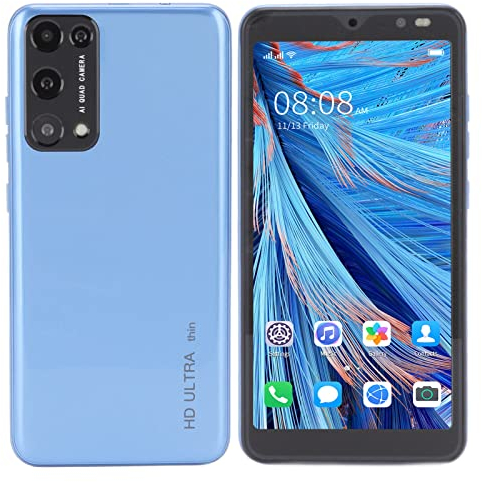 Elprico Rino8 Pro Handys Günstig, 5,45 Zoll Dual SIM Smartphone Ohne Vertrag,2 GB RAM 32 GB ROM, Gesichtserkennung, DREI Kartensteckplätze, 2200mAh Akku, 2 MP + 5 MP Kamera(Blau)