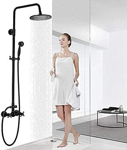Duschsystem, 3 Funktionen, schwarzes Duschset, Regendusche inklusive Duschkopf, Handbrause, verstellbare Stange, Duschpaneel, Duschsäule, Duscharmatur Beauty Comes