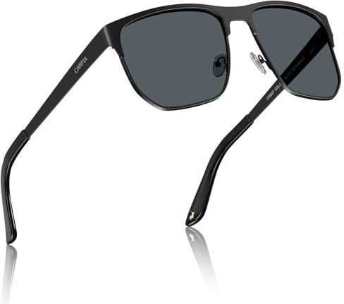CARFIA Sonnenbrille Herren Polarisiert, Metall-Rahmen Quadratische, UV400 Modebrille