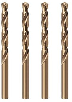 Misuyue 8% Cobalt Drill Bits, Metal Drill Bit Set 5mm, HSS M42 Carbide Twist Drill Bit for Metal Stainless Hard Steel Aluminum, Wood Drill Bits (4pcs)