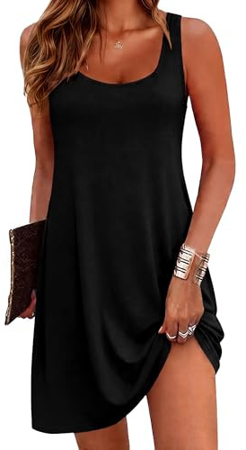 Bresdk Camicia Notte Donna Cotone Pigiama Donna Senza Maniche Corta Camicia Notte Estivo Sottoveste Sexy Sleepwear per Casa e Casuale
