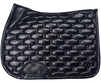 PS of Sweden 2024 Dazzling Metallic Jump Saddle Pad 1110-111 - 998-002 - Lacquered Black