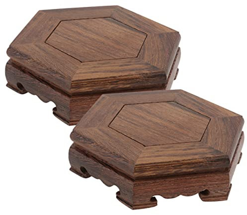 Sosoport 2pezzi Supporto per Vaso di Fiori in Legno Base per Vasi di Fiori Piedistallo per Esposizione di Fioriere Supporto per Piante in Legno Adatto per Cucina Soggiorno Ingresso