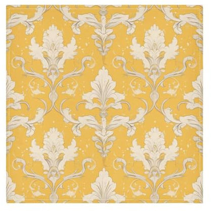 Fleur-de-Lis gelbe Vintage-Servietten, Abendessen, Stoff, wiederverwendbar, für Hochzeiten, Partys, Weihnachten, Stoffservietten, 6 Stück, 50,8 x 50,8 cm