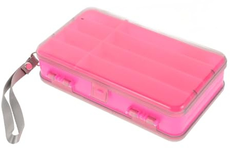 Kisangel Boîte à Leurres Double Face Plastique Transparent Organisateur Plusieurs Compartiments pour Accessoires Et Appâts