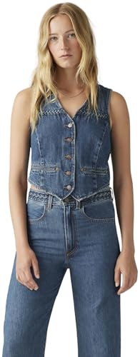 Levi's Femme Veste denim Braided en Coton, Standard Fit, Bleu (Big Yikes), S