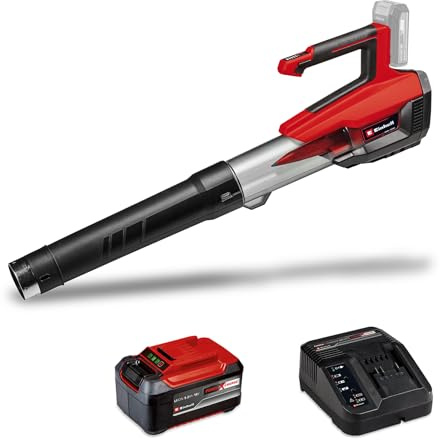 Einhell Akku-Laubbläser GP-LB 18/200 Li E Power X-Change (Li-Ion, 18V, bürstenloser Motor, Drehzahlregulierung, Axialgebläse-Technologie, inkl. 5,2 Ah Akku & Ladegerät)
