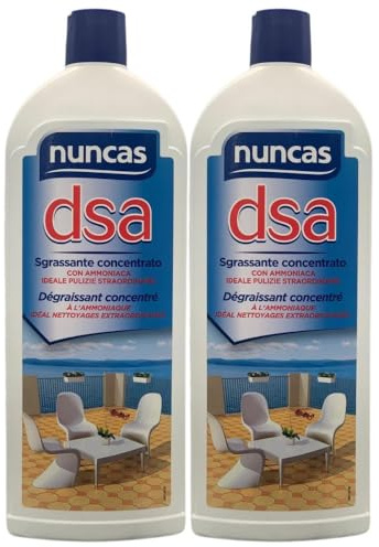 Sgrassante Concentrato con Ammoniaca, Ideale Pulizie Straordinarie, 1000 ml (2 Unità)
