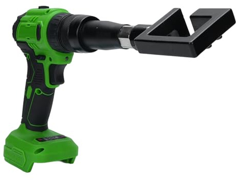 TIKATARER Elektrische Trennwand-Kielzange, um 360 Grad Drehbarer Kopf und Einstellbarer Hub. 21-V-Lithiumbatteriebetriebener Elektrischer Hydraulischer Locher für Baukiele aus Eisen