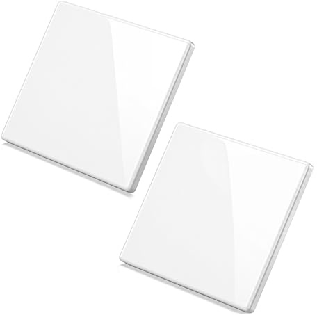 Lot de 2 cache-prises aveugles - Blanc - 86 x 86 mm