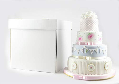 16 x 16 x 16 Inch Deep White Stacked Cake Box