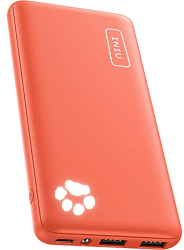 INIU Power Bank, Slimmest 10000mAh Bateria Externa Carga Rapida, 3A USB C Cargador Portatil 3 Puertos Powerbank para iPhone 14 13 12 11 X Pro MAX Samsung S22 S21 S20 Xiaomi iPad Tablet Airpods etc.