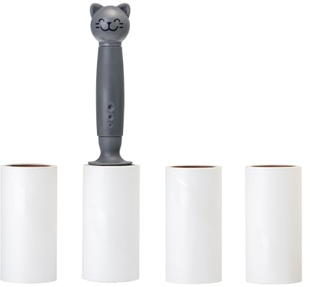 Vigar - Pet Hair Remover – 3 Refills – Pets Club Model – 80 Adhesive Sheets – Lint Roller – for Clothes, Sofas and Blankets – Grey and White