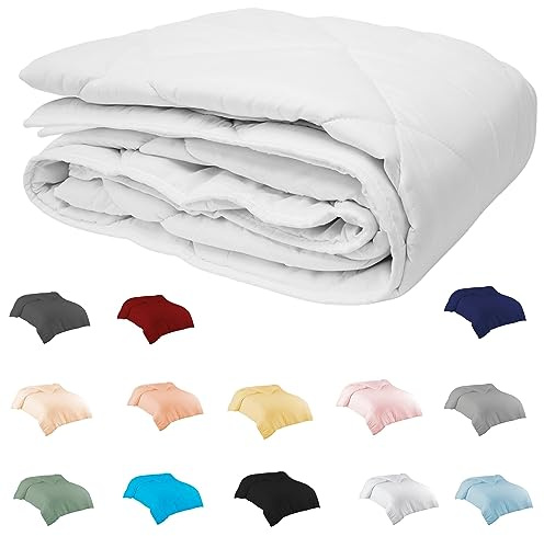 livessa Bettdecke 200x220 mit Bezug - 4 Jahreszeiten Bettdecken mit 300 g/m² Füllung + Bettbezug aus%100 Baumwolle Single-Jersey Stoff 140 g/m², Oeko-Tex Zertifiziert, Ultra weich, 13 schöne Farben
