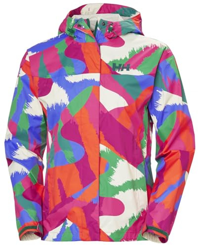 Helly-Hansen Women's Loke Print Jacket, 181 Dragon Fruit JPB AOP, Medium