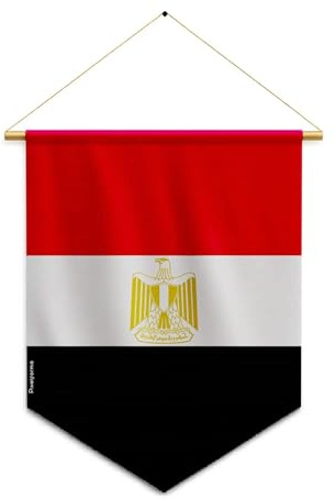 Fanion Drapeau Égypte en Polyester 30x45cm