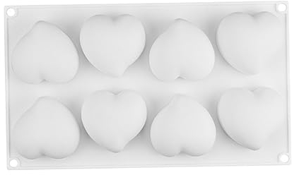 DECHOUS Heart Shaped Cake Mold Sets Silicone Fondant Molds for Baking Non-Stick 8-Piece Cake Baking Moulds