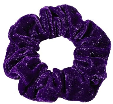 5 elastici per capelli in velluto, per donne, elastici spessi, per capelli, per ragazze, colore viola chiaro E