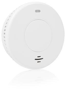 Rivelatore di fumo Smartwares - Etichetta Q - Batteria sigillata da 10 anni - Sensore ottico - Indicatori luminosi - Pulsante di test - Funzione silenziosa - FSM-12001