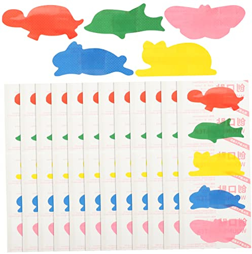 Hoement Parches Hemostáticos Autoadhesivos Coloridos 120 Unidades (4 Cajas) Para Niños, Vendajes Elásticos Transpirable y Portátil Para Heridas Pequeñas, Cuidado Infantil En Primeros Auxilios