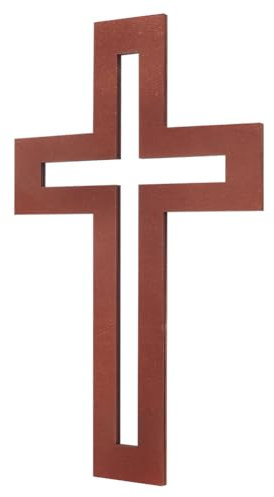 NBEADS Croce Da Muro, Croce Decorativa Da Appendere Croce In Legno Da 25cm per La Decorazionea Parete di Casa, Spessore 5mm